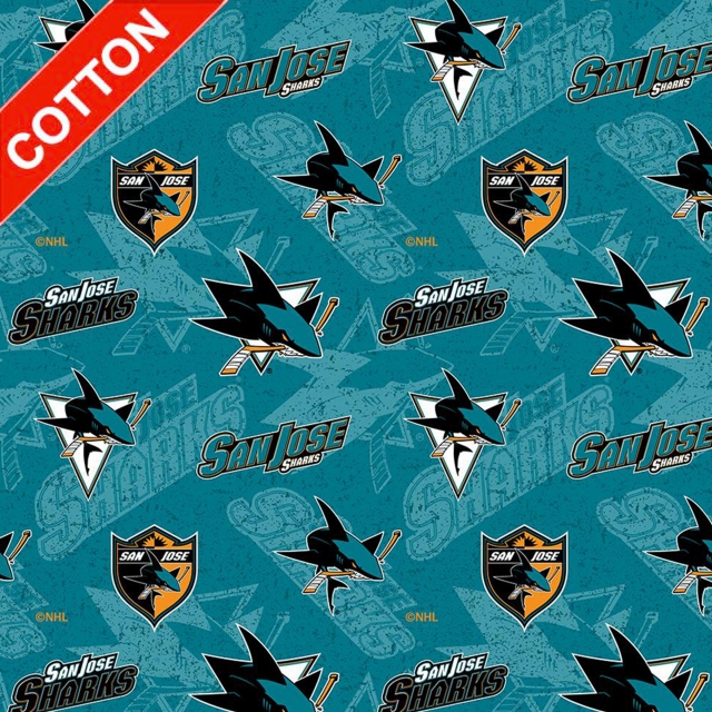 ⛸️⛸️⛸️San Jose Sharks NHL Cotton Fabric